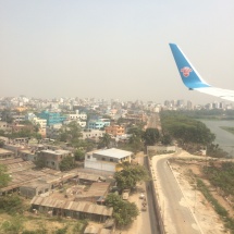 Plane-side view of Dhaka, Bangladesh